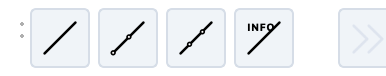 Drawing toolbar showing all drawing study tool buttons in groups